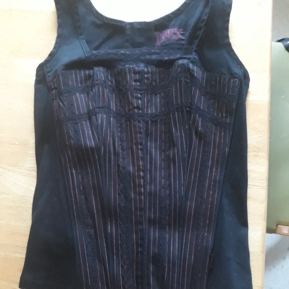 Pinstripe tripp nyc lace corset top